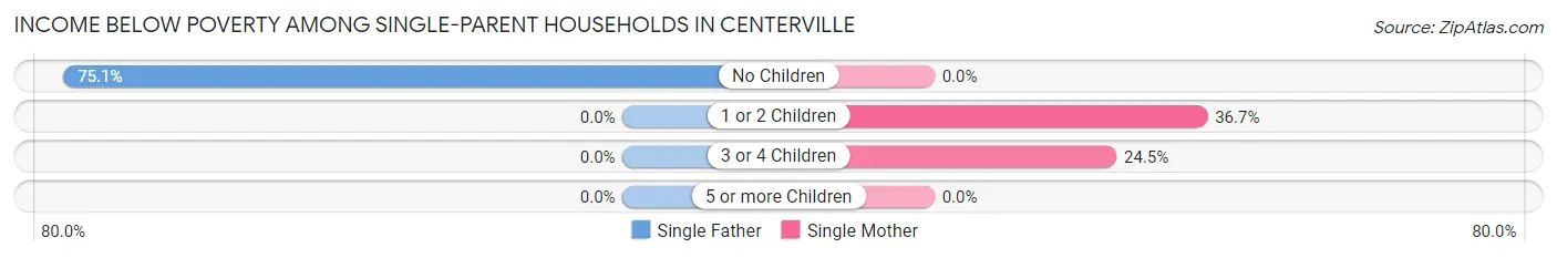 Income Below Poverty Among Single-Parent Households in Centerville
