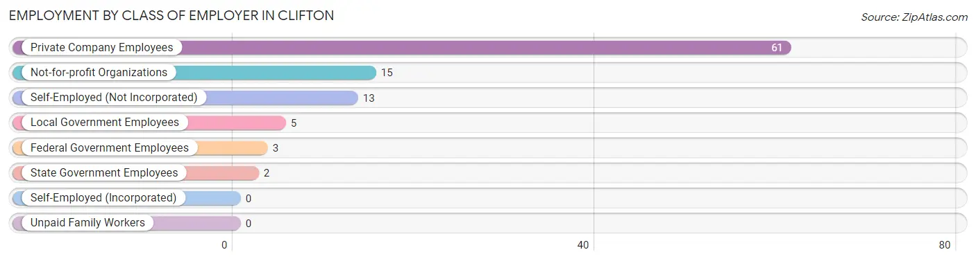 Employment by Class of Employer in Clifton