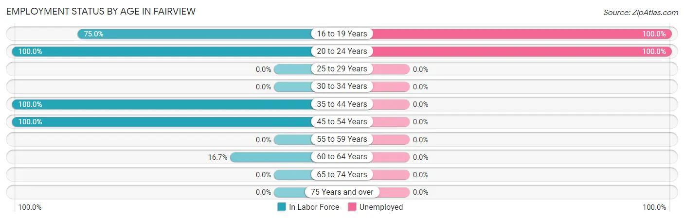 Employment Status by Age in Fairview