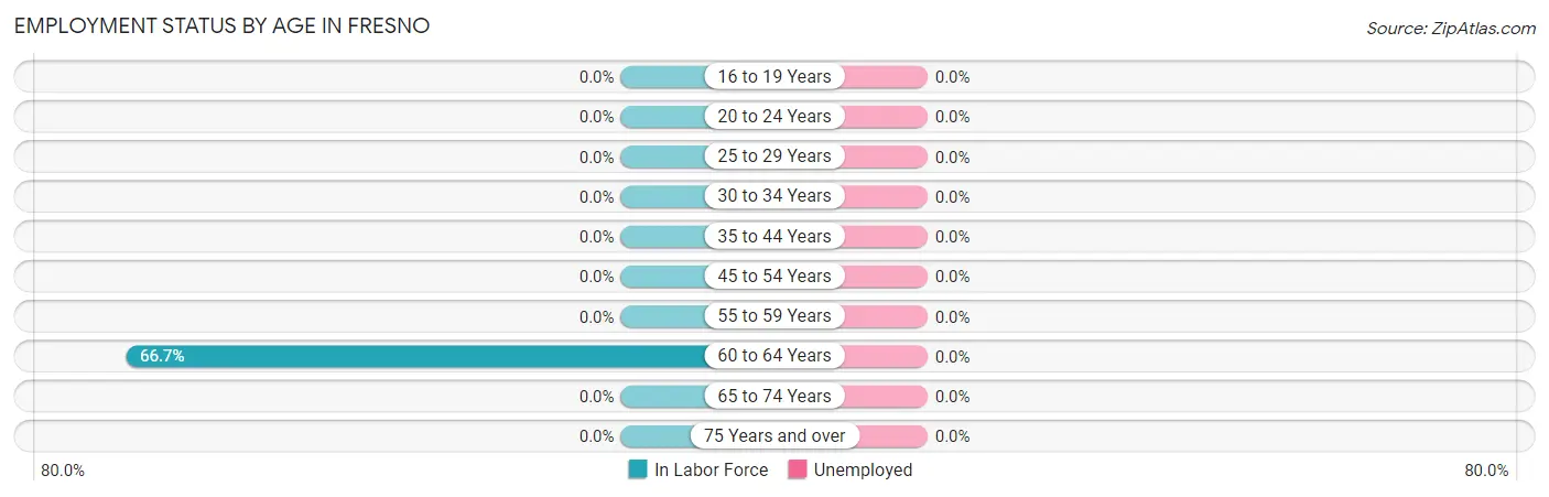 Employment Status by Age in Fresno