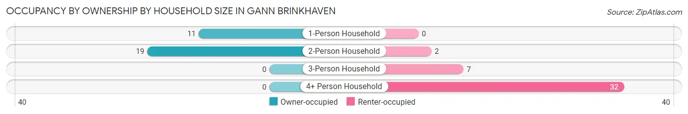 Occupancy by Ownership by Household Size in Gann Brinkhaven