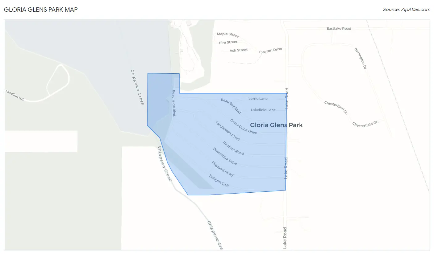 Gloria Glens Park Map