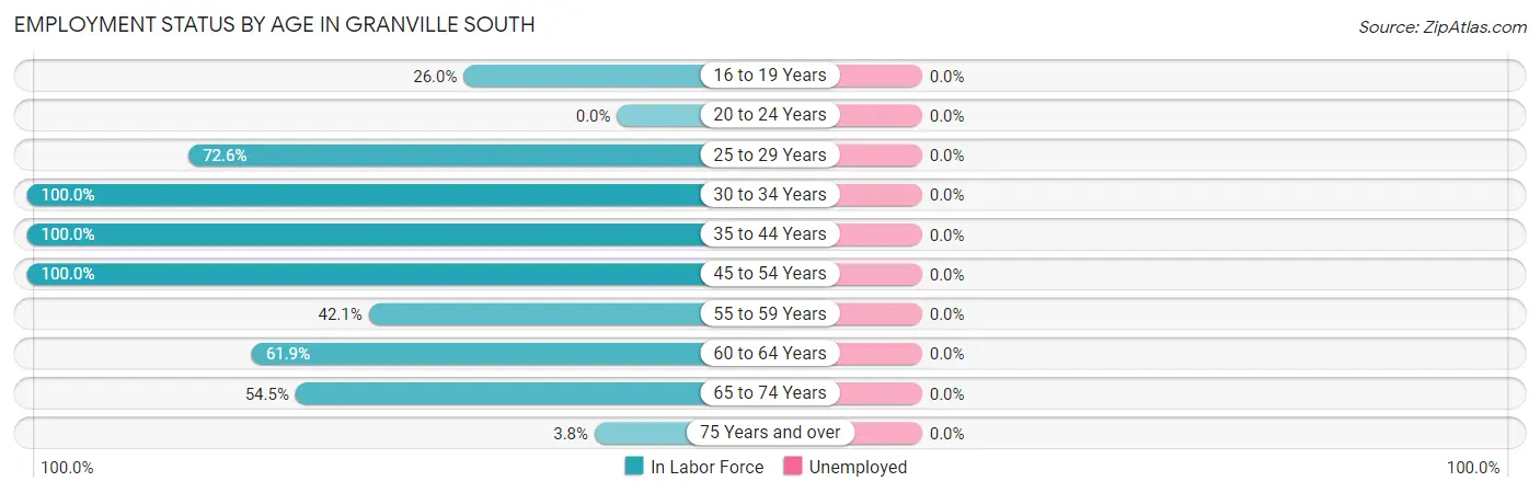 Employment Status by Age in Granville South