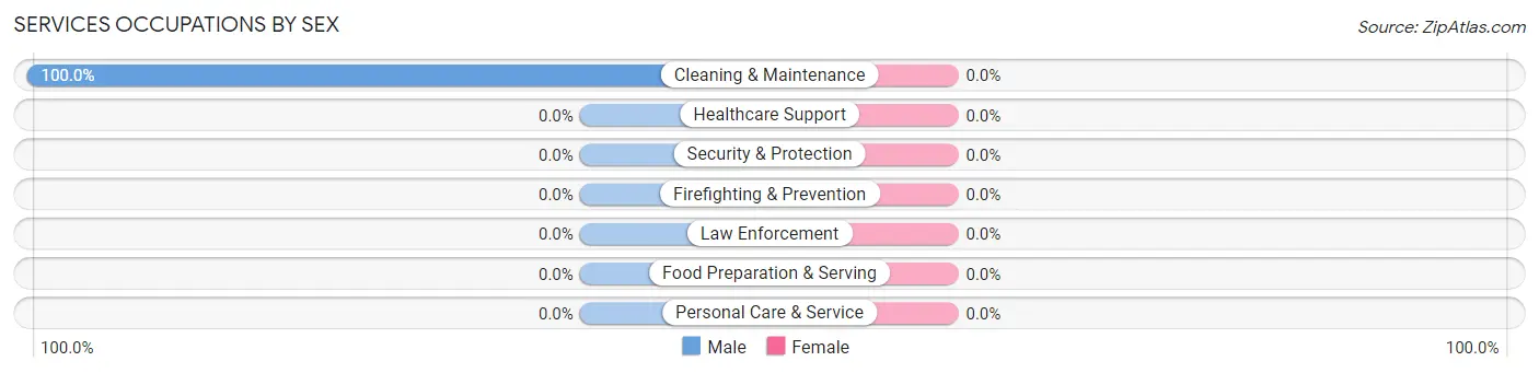 Services Occupations by Sex in Hannibal