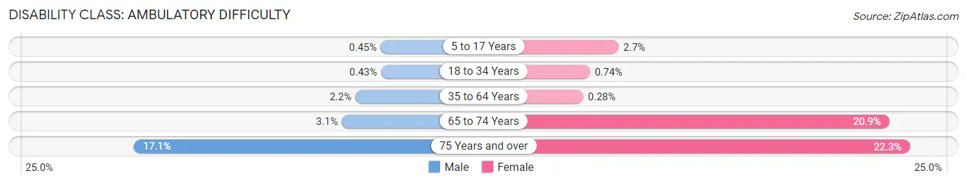 Disability in Hudson: <span>Ambulatory Difficulty</span>