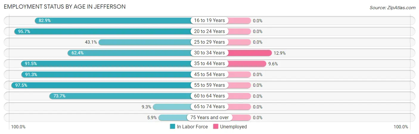 Employment Status by Age in Jefferson
