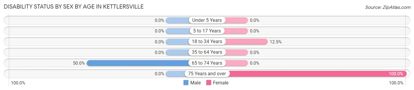 Disability Status by Sex by Age in Kettlersville