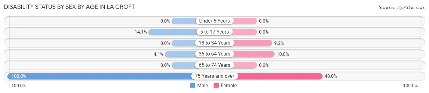Disability Status by Sex by Age in La Croft