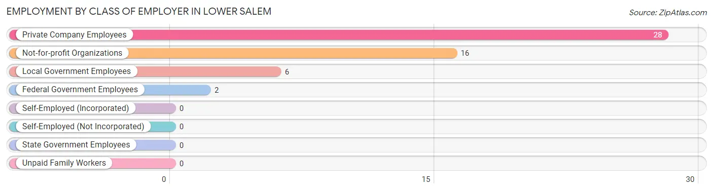 Employment by Class of Employer in Lower Salem