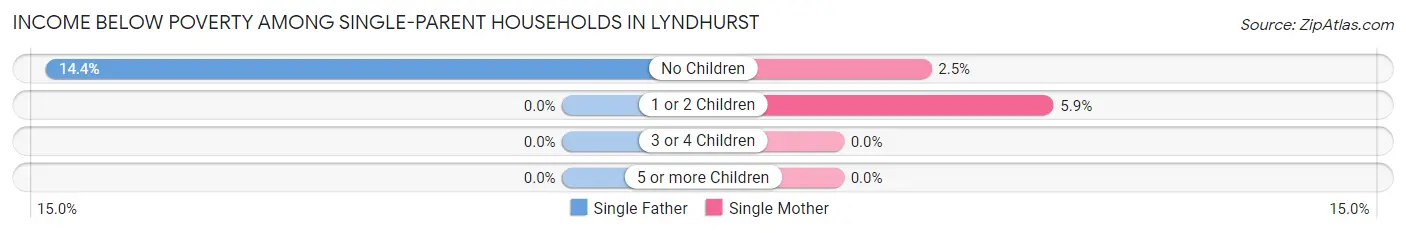Income Below Poverty Among Single-Parent Households in Lyndhurst