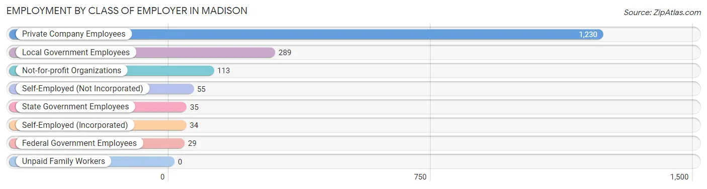 Employment by Class of Employer in Madison