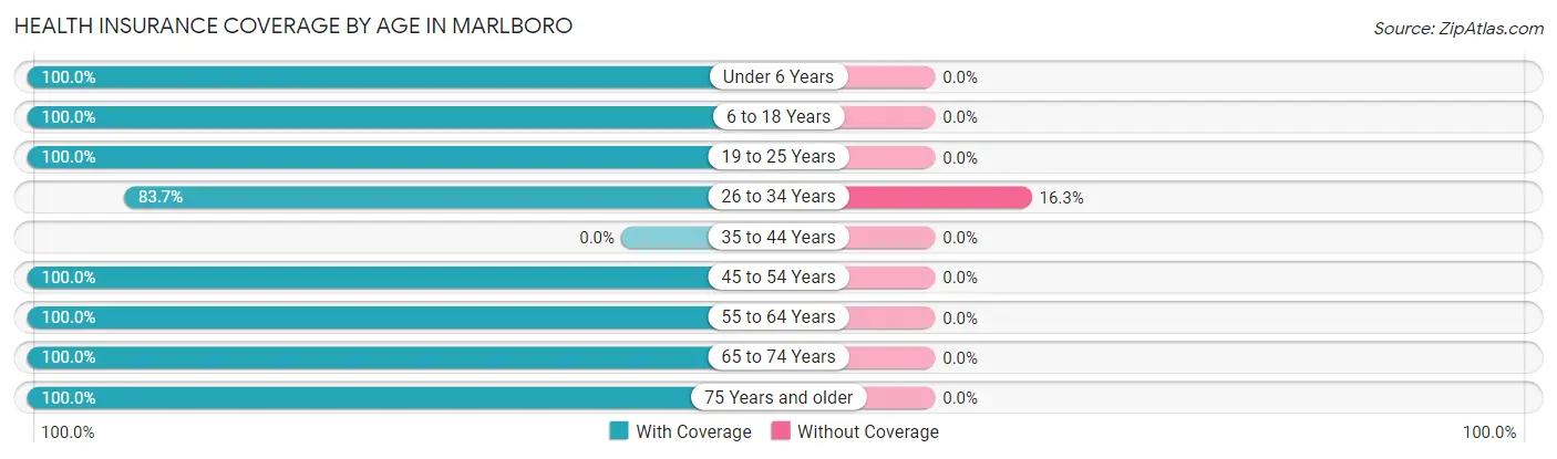 Health Insurance Coverage by Age in Marlboro