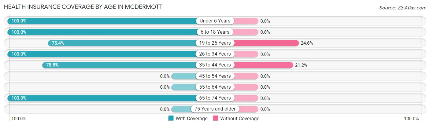 Health Insurance Coverage by Age in McDermott