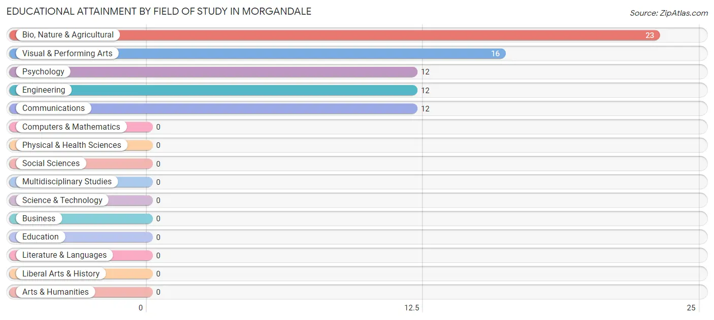 Educational Attainment by Field of Study in Morgandale