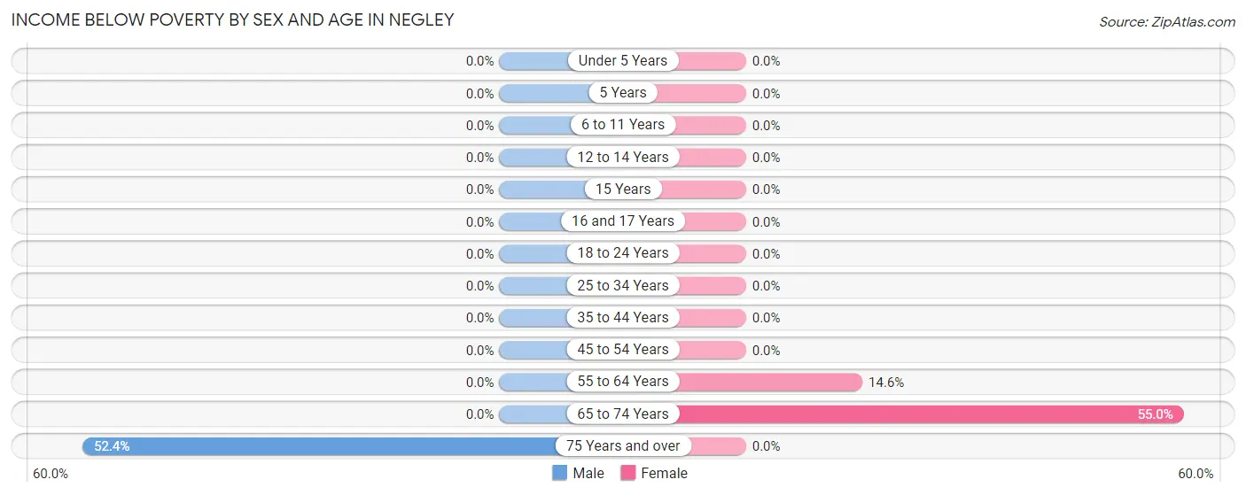 Income Below Poverty by Sex and Age in Negley