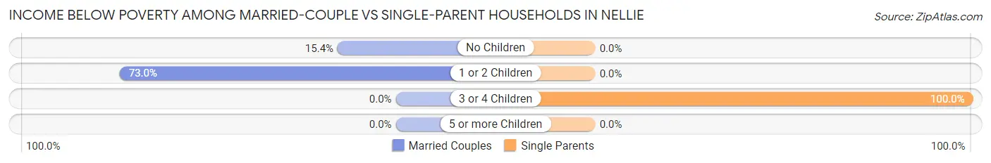 Income Below Poverty Among Married-Couple vs Single-Parent Households in Nellie