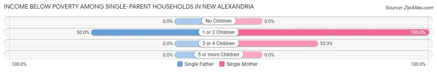 Income Below Poverty Among Single-Parent Households in New Alexandria
