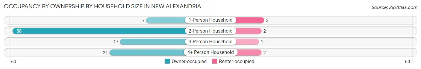 Occupancy by Ownership by Household Size in New Alexandria