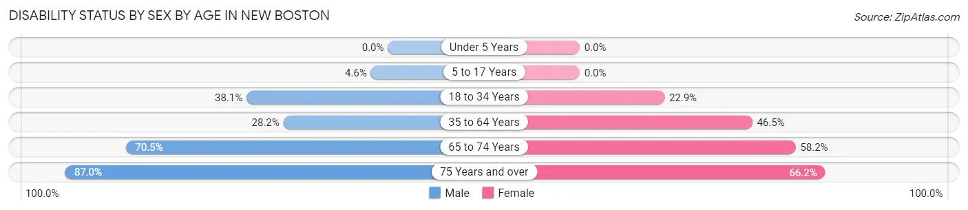 Disability Status by Sex by Age in New Boston