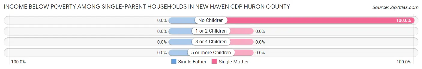 Income Below Poverty Among Single-Parent Households in New Haven CDP Huron County