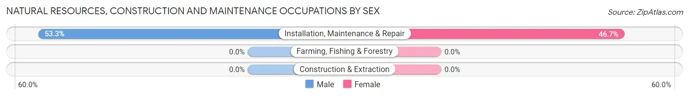 Natural Resources, Construction and Maintenance Occupations by Sex in New Haven CDP Huron County