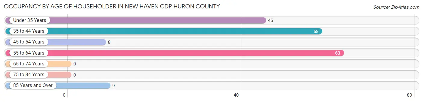 Occupancy by Age of Householder in New Haven CDP Huron County