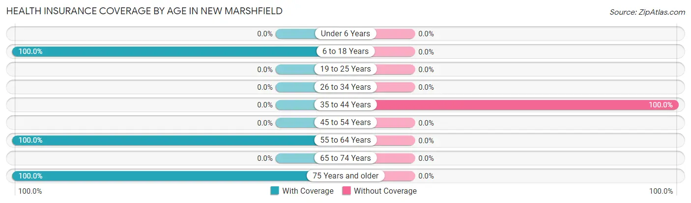 Health Insurance Coverage by Age in New Marshfield