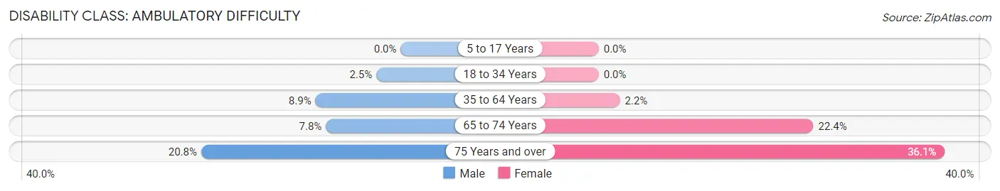 Disability in New Waterford: <span>Ambulatory Difficulty</span>