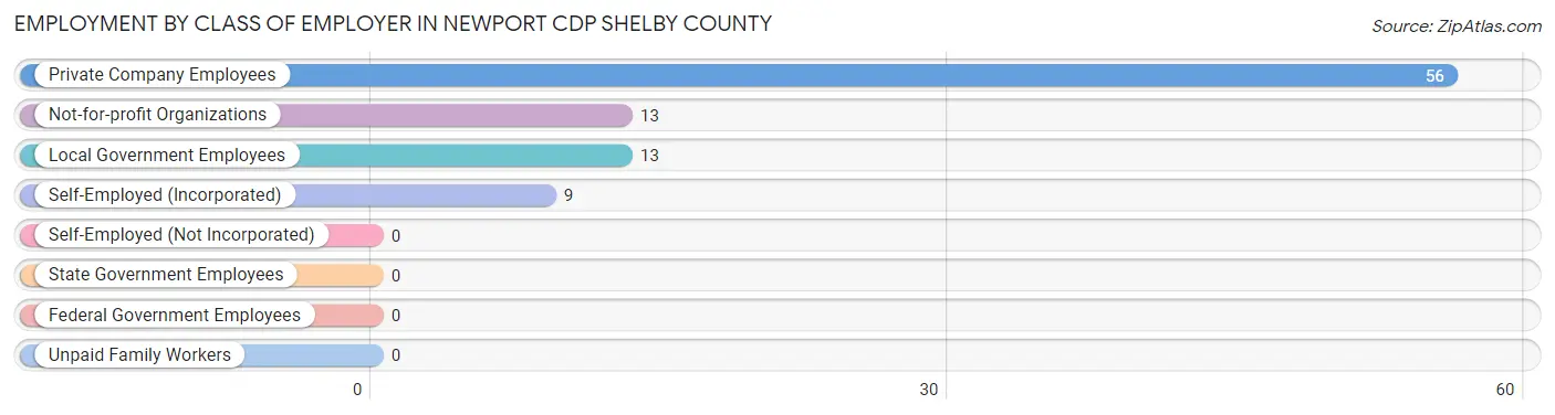 Employment by Class of Employer in Newport CDP Shelby County