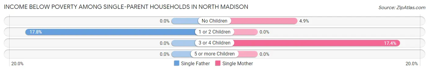 Income Below Poverty Among Single-Parent Households in North Madison