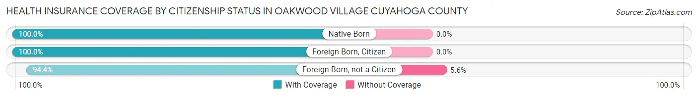 Health Insurance Coverage by Citizenship Status in Oakwood village Cuyahoga County