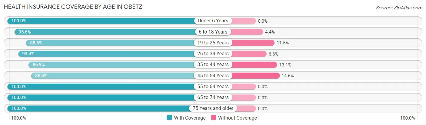 Health Insurance Coverage by Age in Obetz
