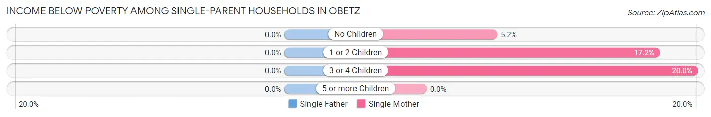 Income Below Poverty Among Single-Parent Households in Obetz