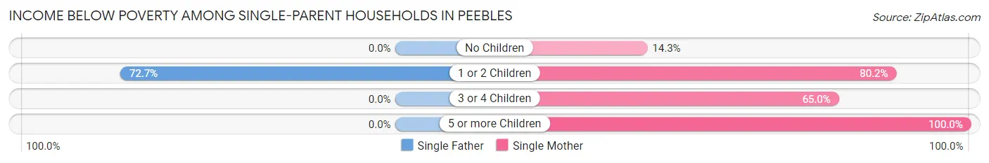 Income Below Poverty Among Single-Parent Households in Peebles