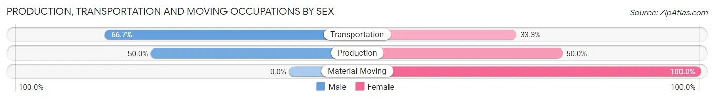 Production, Transportation and Moving Occupations by Sex in Peninsula