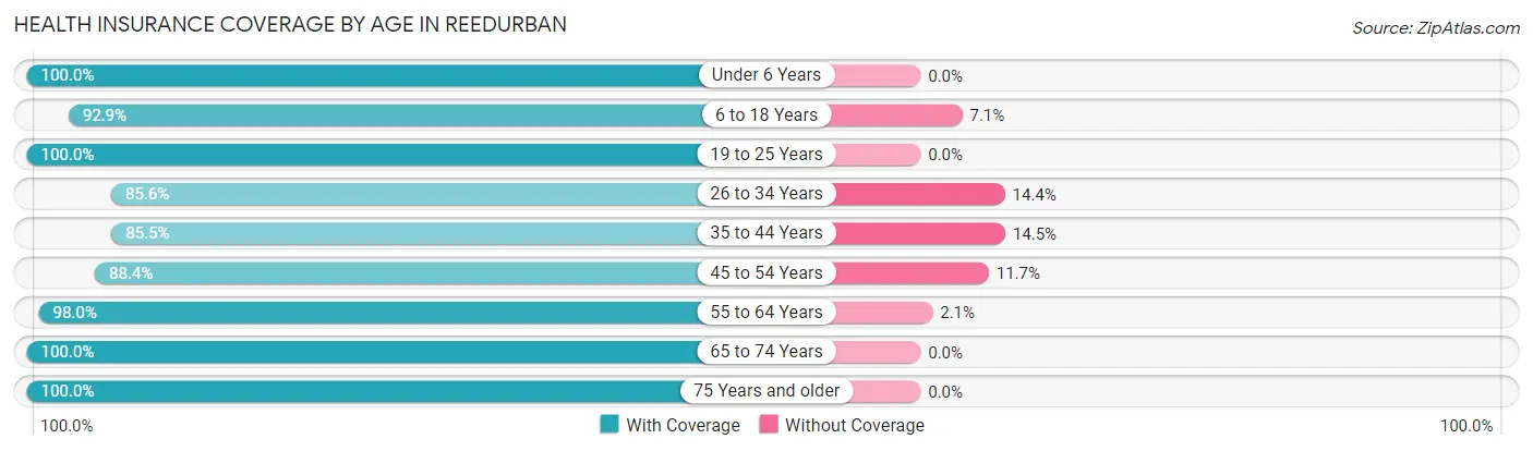 Health Insurance Coverage by Age in Reedurban
