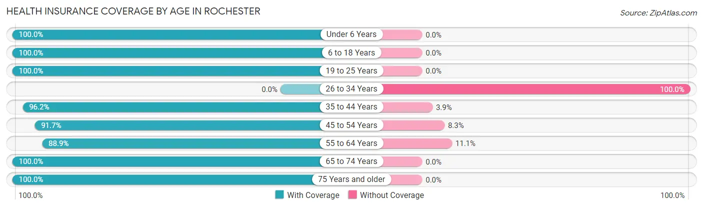 Health Insurance Coverage by Age in Rochester