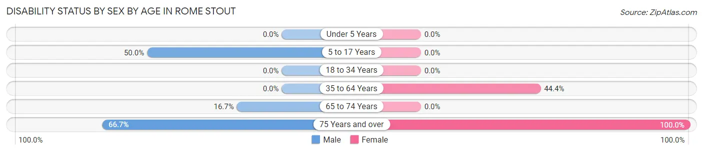 Disability Status by Sex by Age in Rome Stout