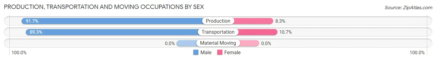 Production, Transportation and Moving Occupations by Sex in Sawyerwood