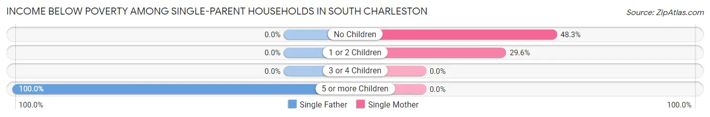 Income Below Poverty Among Single-Parent Households in South Charleston