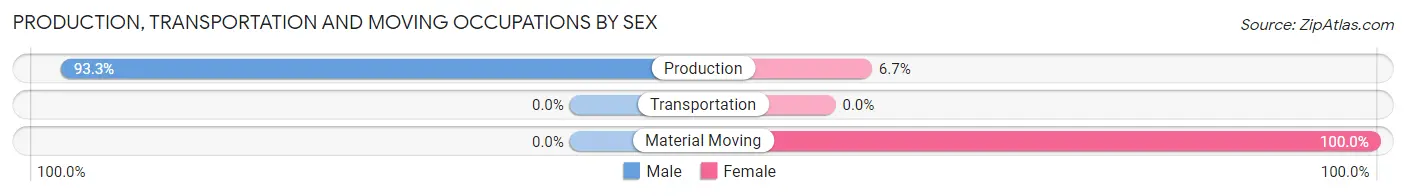 Production, Transportation and Moving Occupations by Sex in South Salem