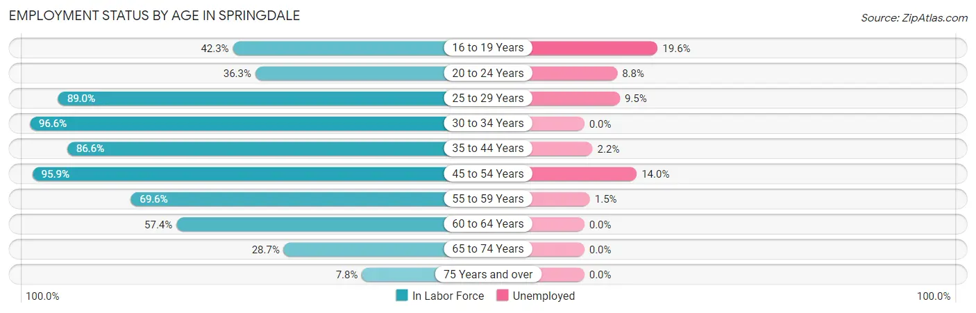 Employment Status by Age in Springdale