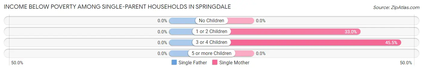 Income Below Poverty Among Single-Parent Households in Springdale