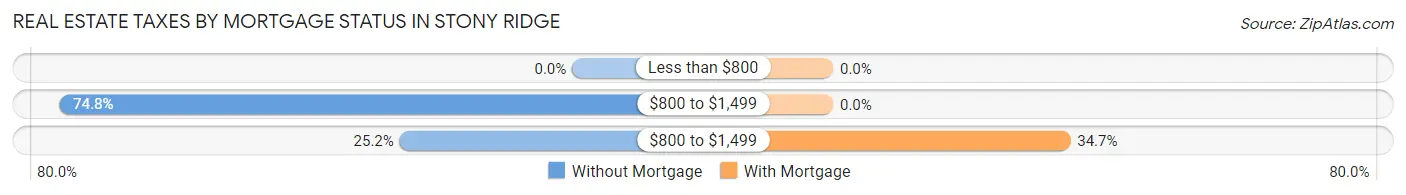 Real Estate Taxes by Mortgage Status in Stony Ridge