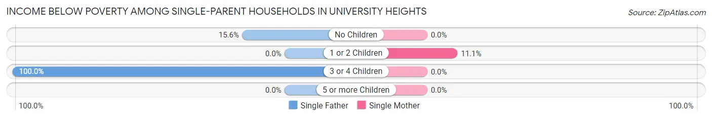 Income Below Poverty Among Single-Parent Households in University Heights