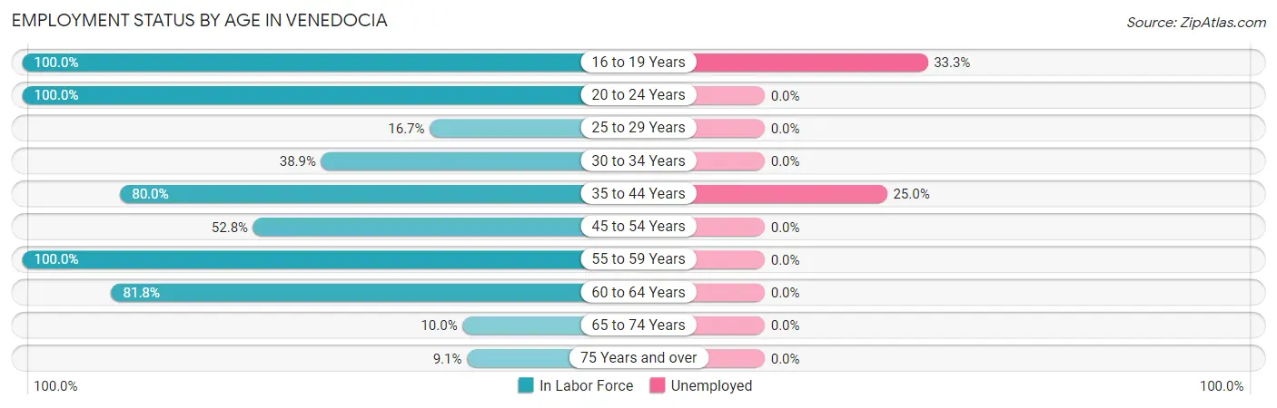 Employment Status by Age in Venedocia