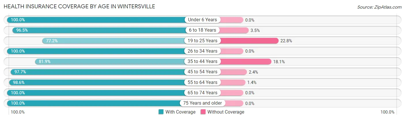 Health Insurance Coverage by Age in Wintersville