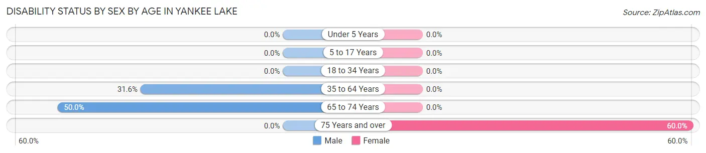 Disability Status by Sex by Age in Yankee Lake