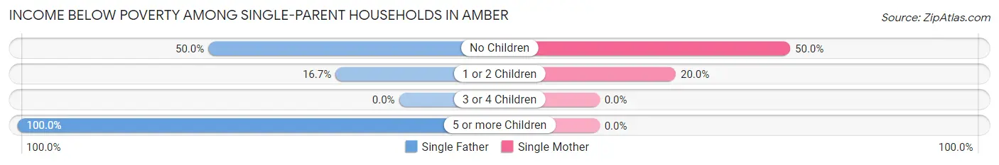 Income Below Poverty Among Single-Parent Households in Amber