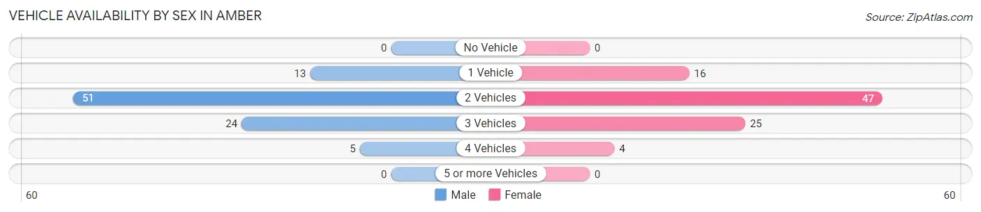 Vehicle Availability by Sex in Amber